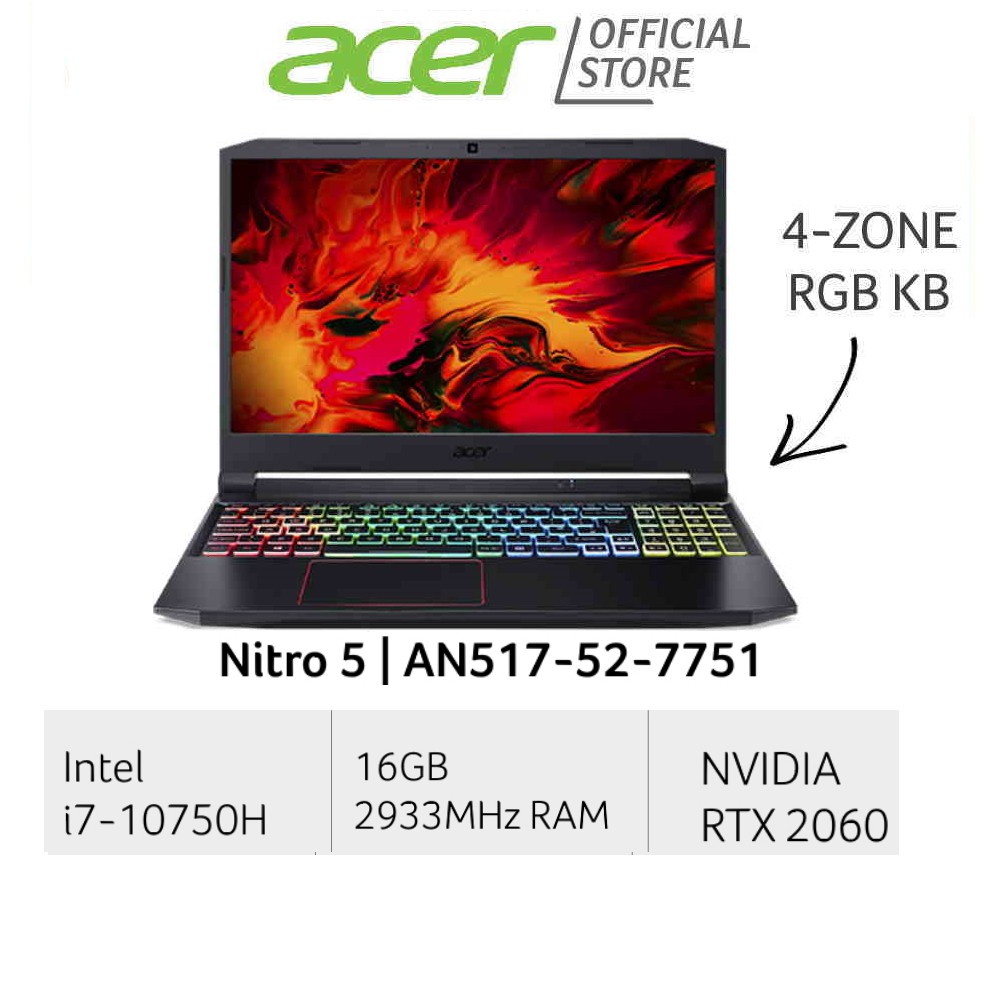 Acer Nitro 5 AN517527751 17.3 Inch FHD IPS Gaming laptop with NVIDIA