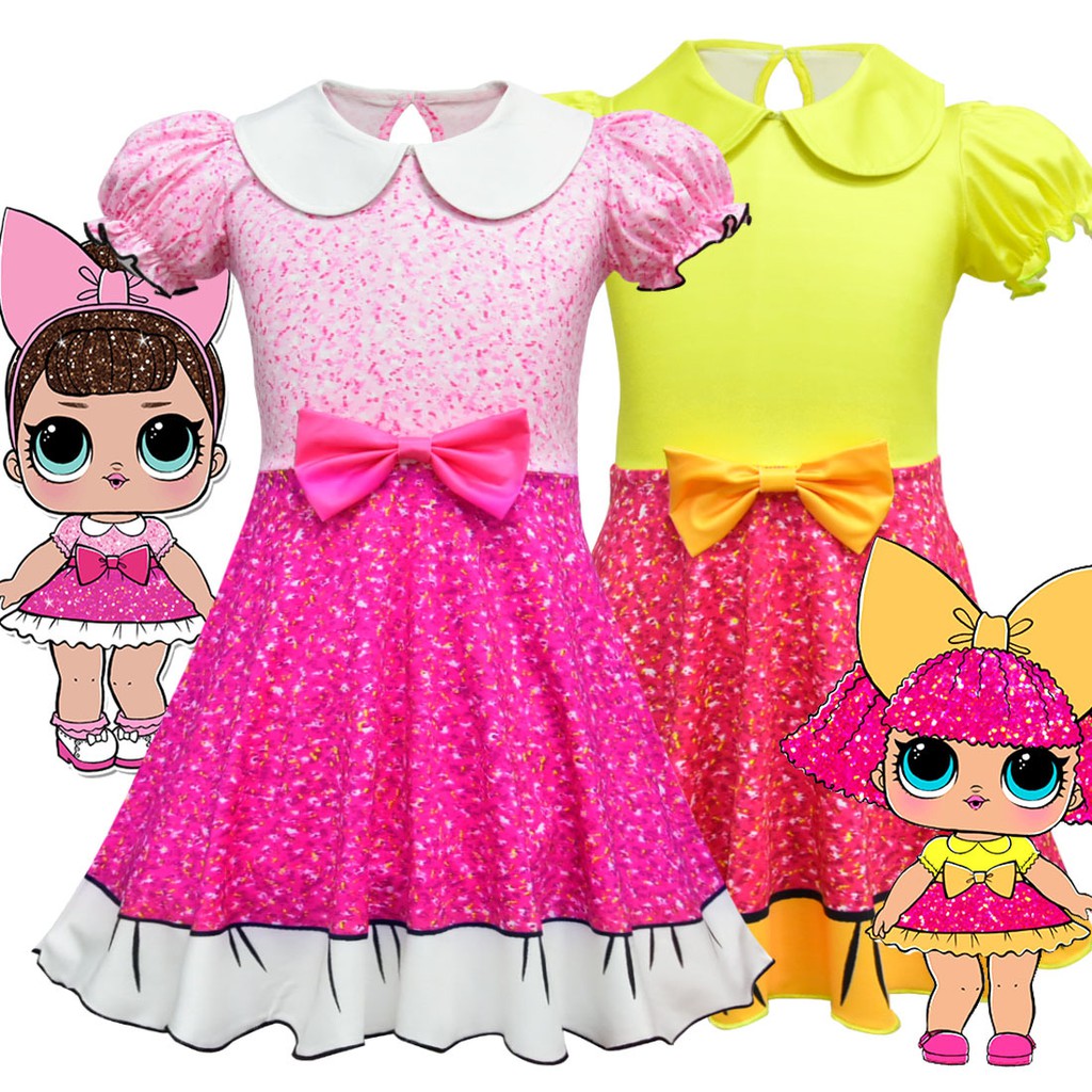 LOL Surprise Doll Girls Cartoon Sleeveless Ballet Dress Children Lol