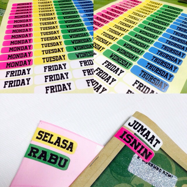 Sticker Nama Untuk Buku Sekolah malakwos