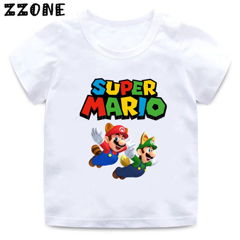 Boys Fashion Tops Super Mario Bros Yoshi Cartoon Printed Shirts Children's Wear Short Tees Wild Single Items Skin-Friendly Kids T-Shirts Leuke Baby Jongens Clothes | Shopee Singapore