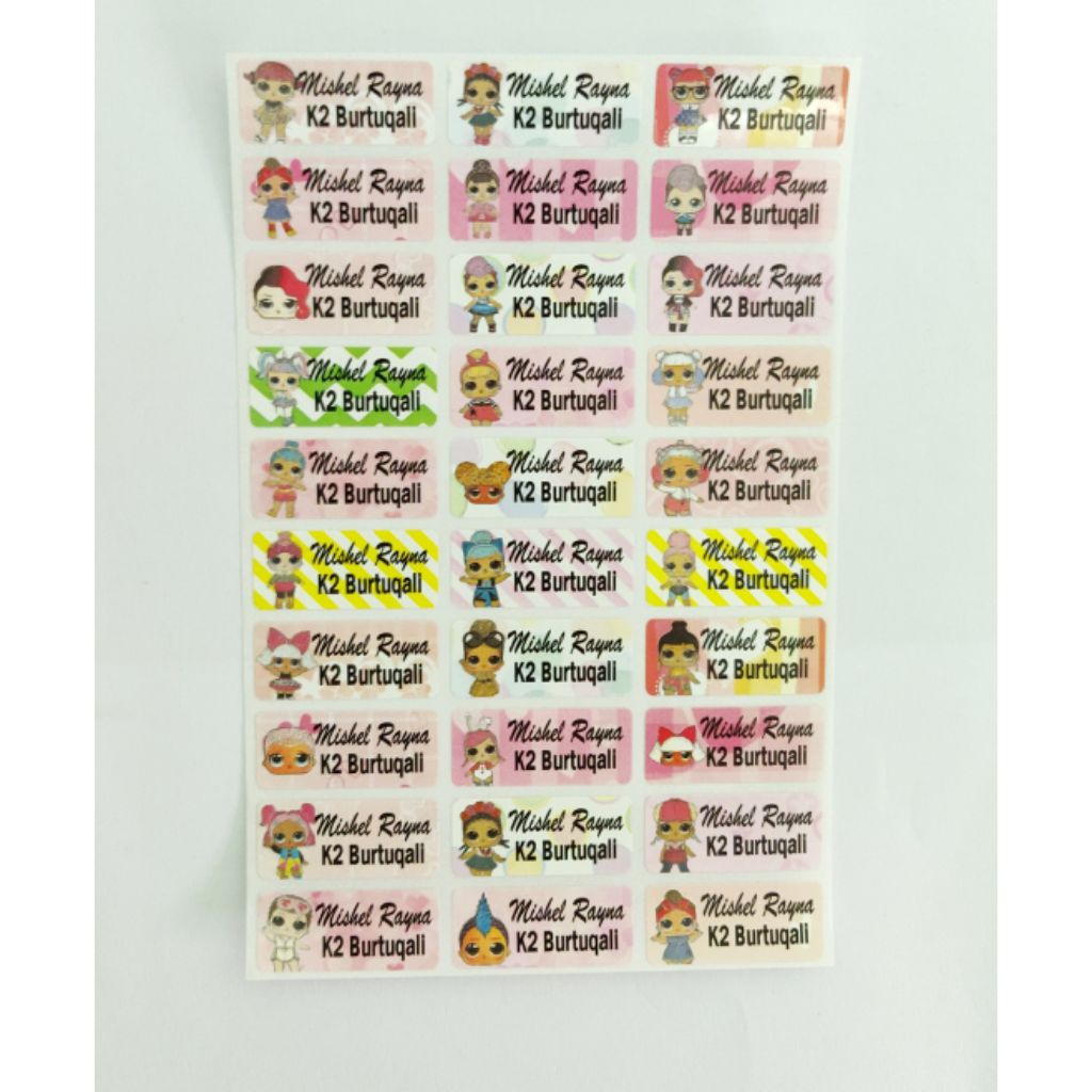 LOL Surprise Dolls Cartoon Name Sticker Medium Shopee Singapore