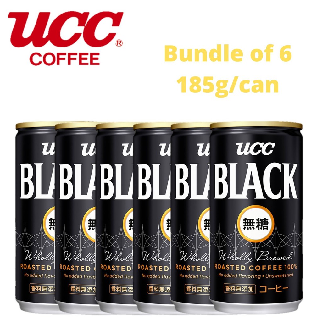 [Bundle of 6] UCC BLACK 100 Roasted Coffee Sugar Free 185g Shopee Singapore