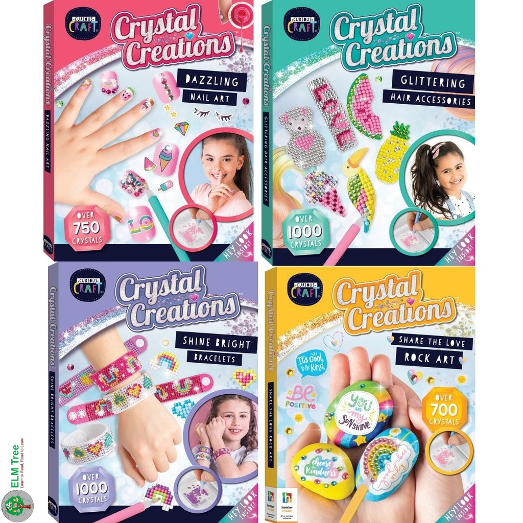 Curious Craft Crystal Creations Glittering Hair Accessories/Share the Love Rock Art/Shine