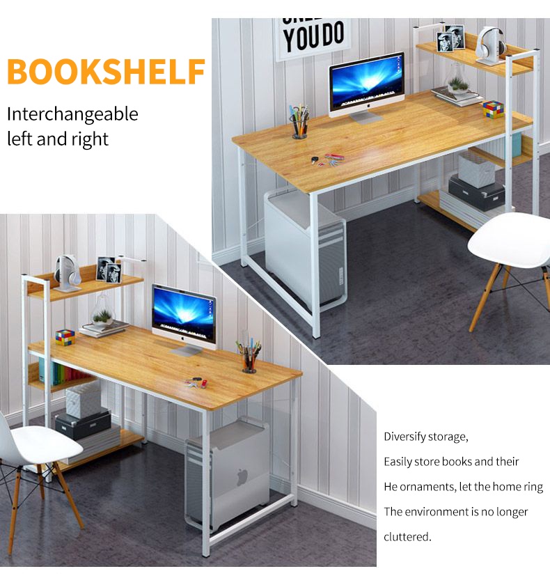 SG Ready Stock H Design Computer Study Table With Bookshelves Shopee