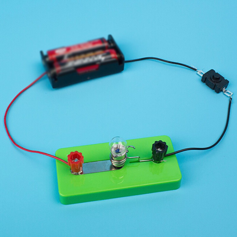 Electric Circuit Educational Kit Children Kid School Science Toy Light
