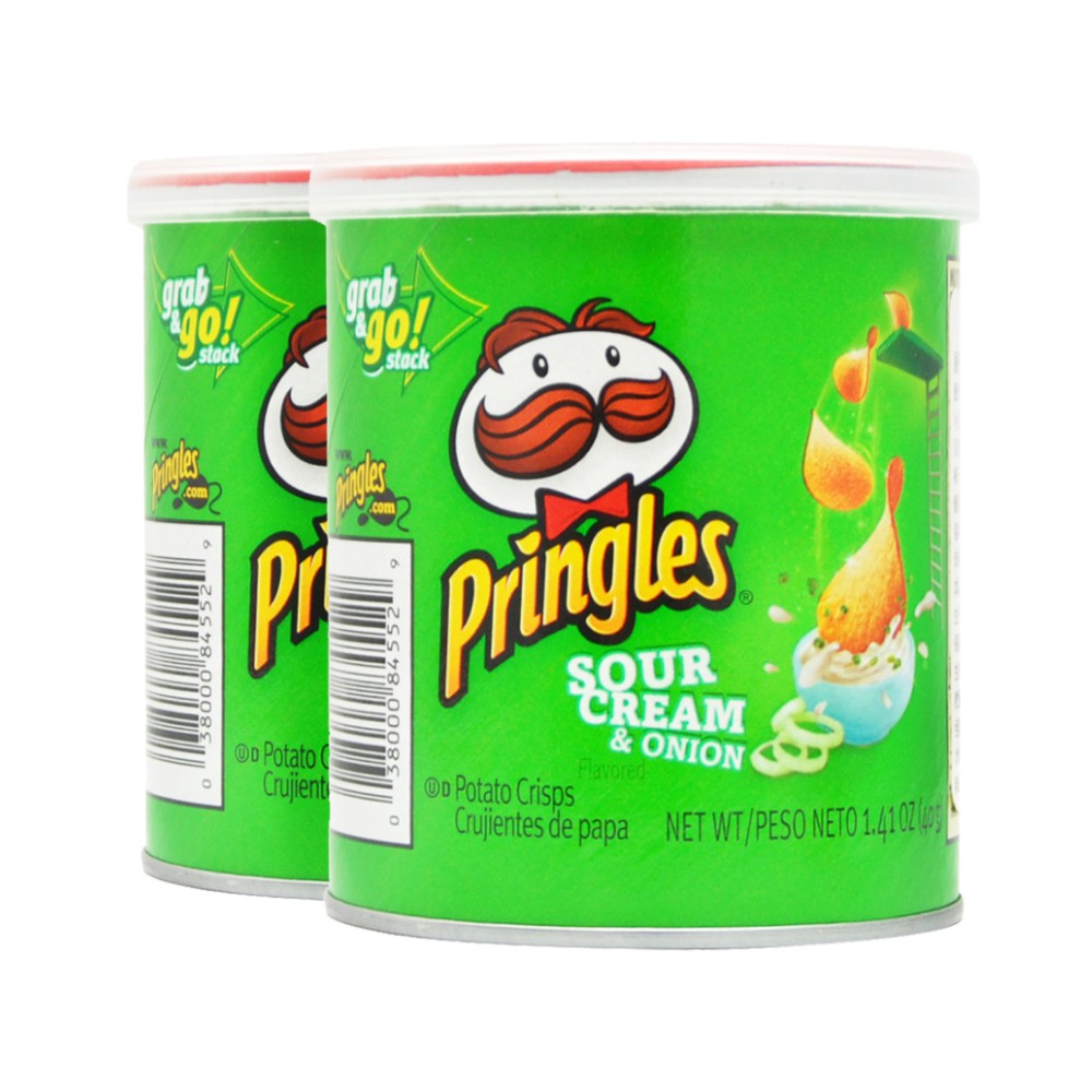 Pringles Sour Cream Flavour Potato Crisps Chips (Small) (37g x 12 Tubes