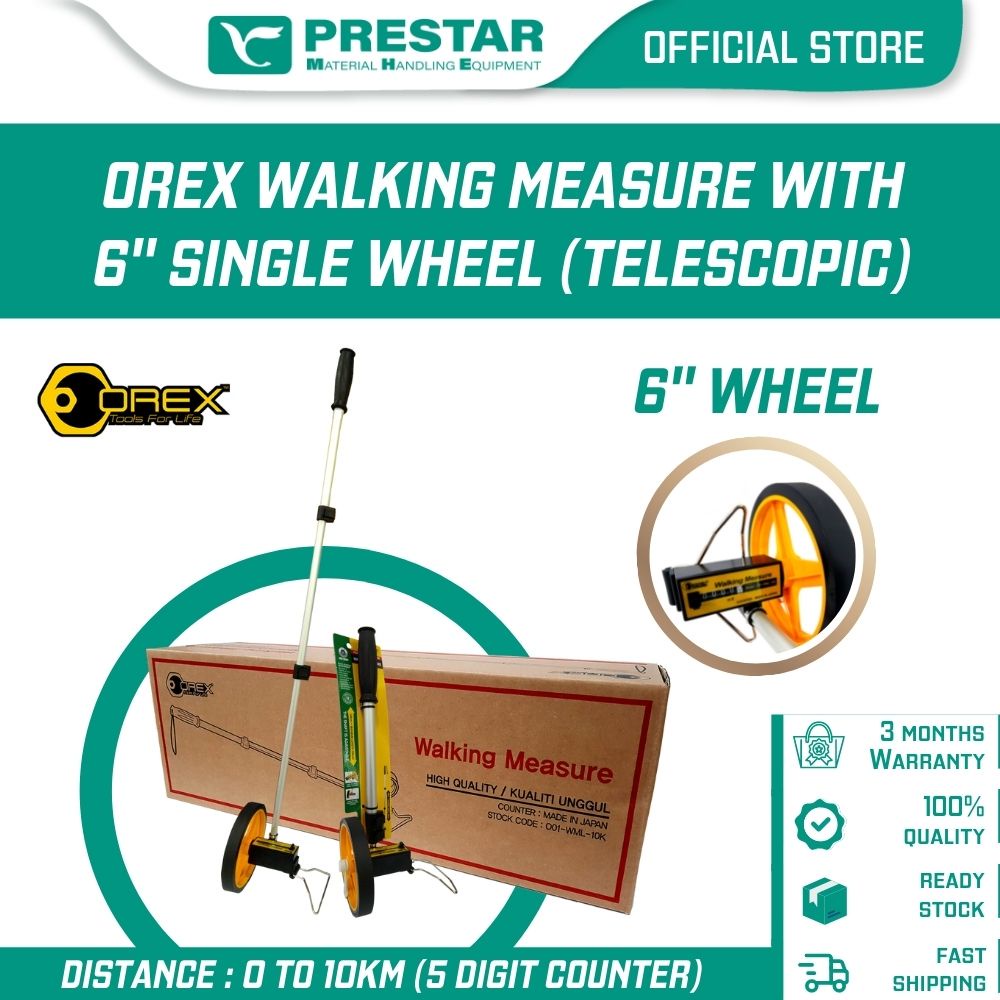 PRESTAR MHE Orex Walking Measure Distance 10km Single Wheel (6 /16cm