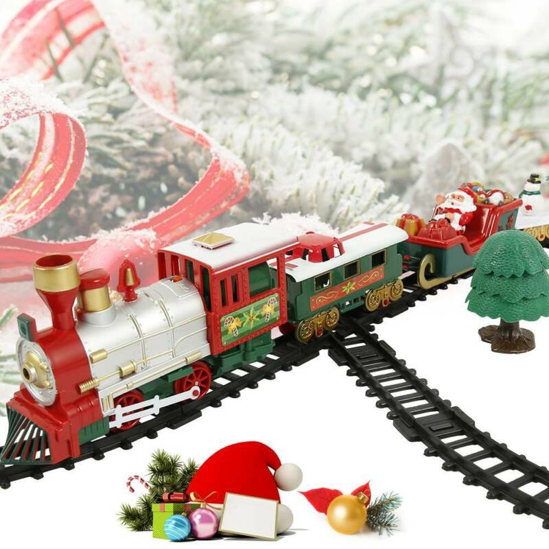 Electric Train Set Kid Toddler Toy Battery Operated Railway Christmas