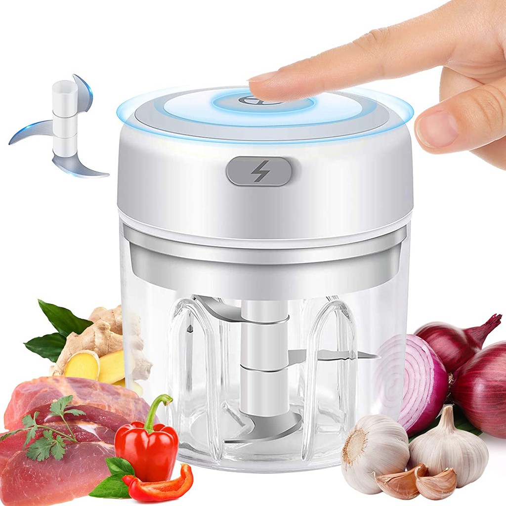 Upgrade Electric Garlic Chopper USB, Small Onion Chopper Mini Food