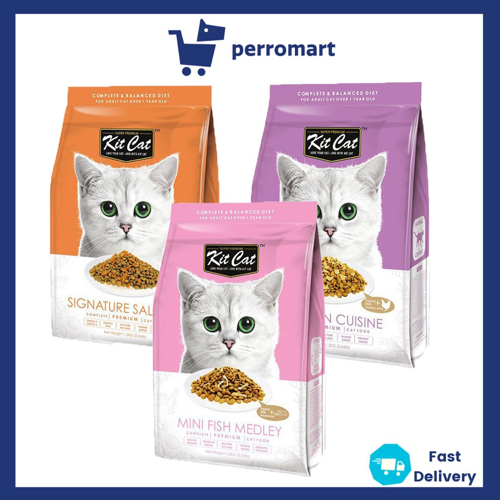 [Bundle of 2 for 24.45] Kit Cat Premium Dry Cat Food 1.2kg [3