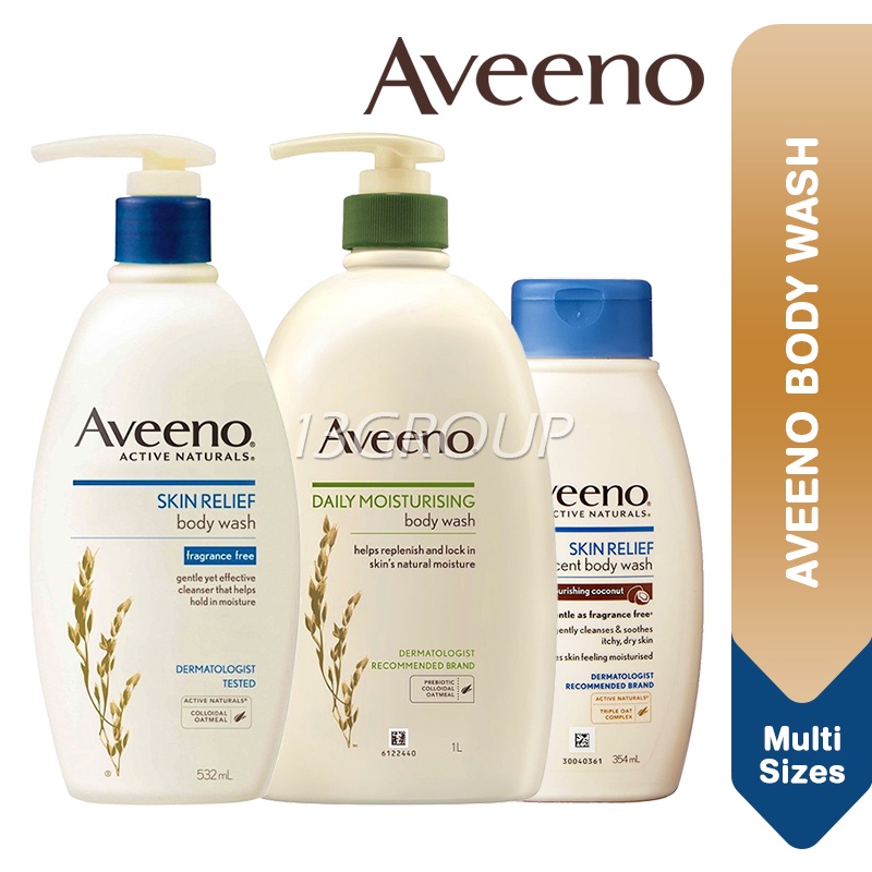 Aveeno Body Wash Skin Relief / Daily Moisturising, 354ml1L Shopee