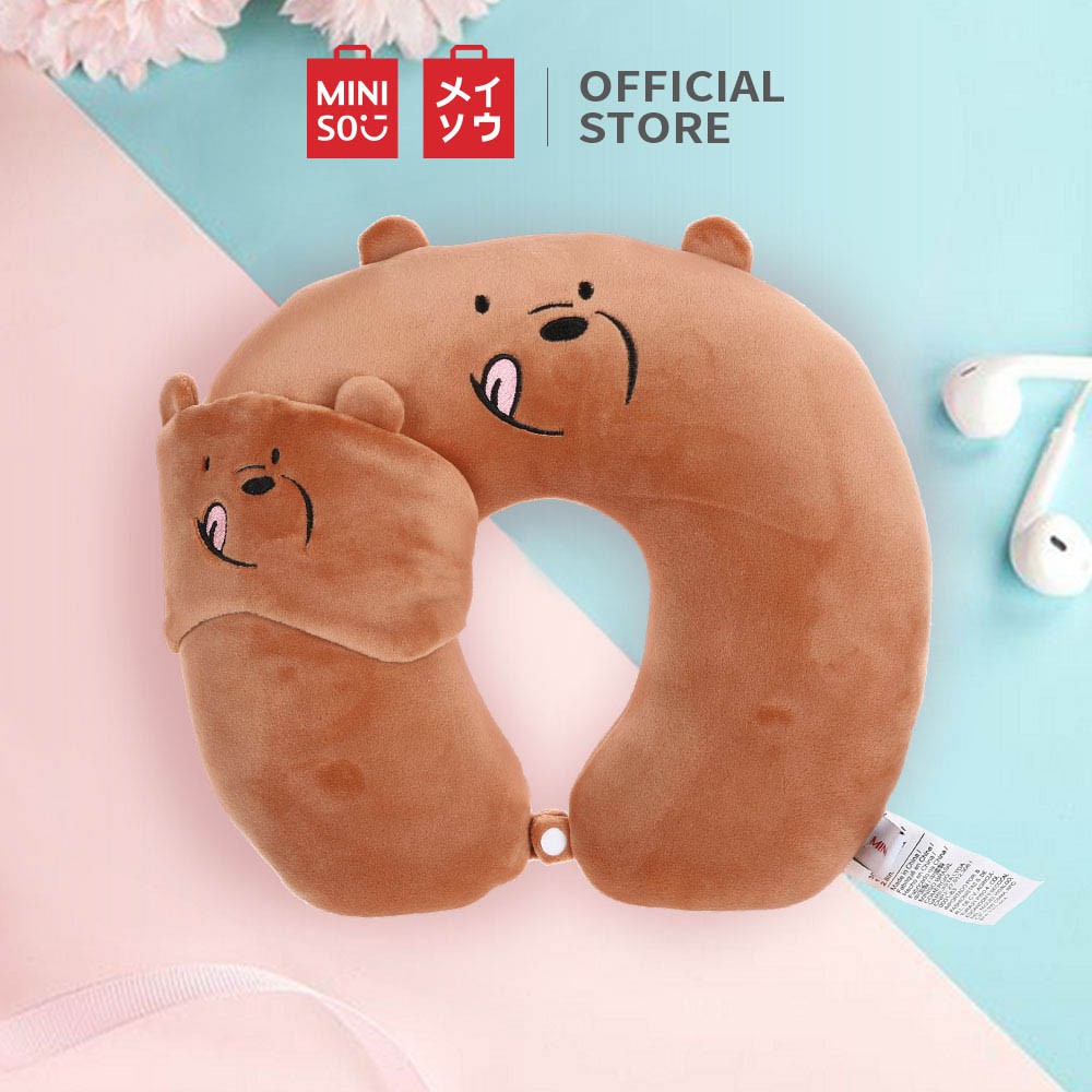 MINISO We Bare Bears Ushaped Neck Pillow Shopee Singapore