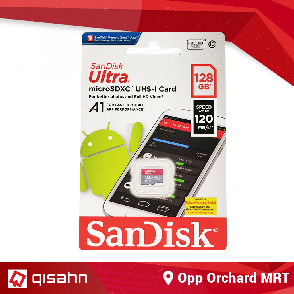 SanDisk Ultra microSDXC UHSI cards 200GB / 128GB / 64GB Compatible