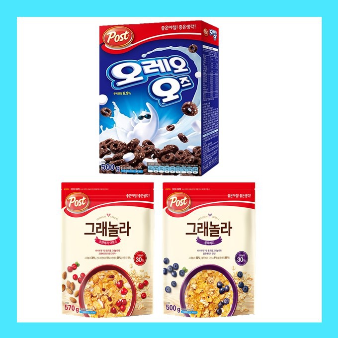 [POST] Korean Cereal Snack Post Oreo O's / Granola Cranberry Almond