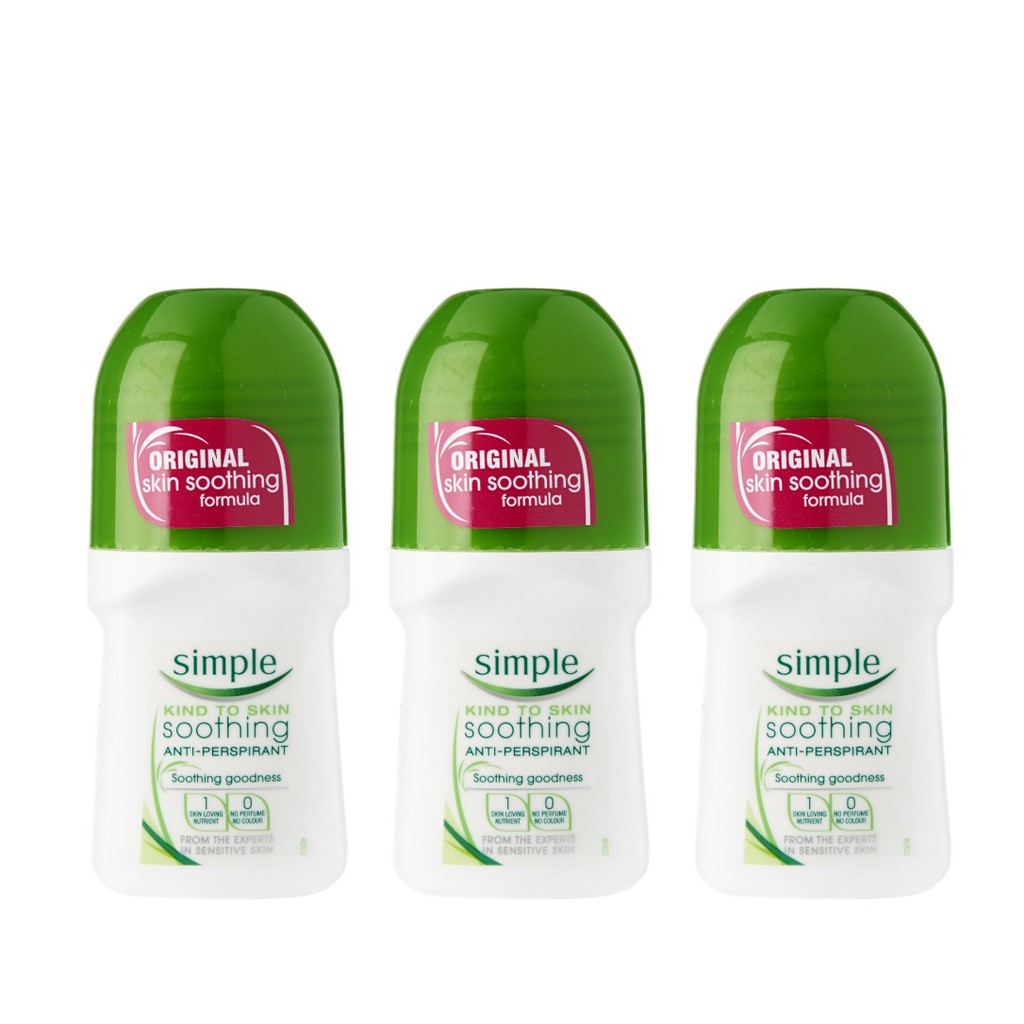 3 x SIMPLE DEODORANT FOR SENSITIVE SKIN 50ML Shopee Singapore