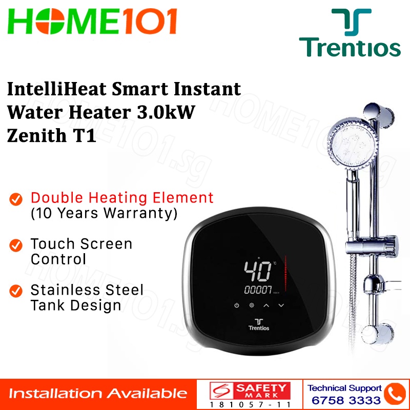 Trentios IntelliHeat Smart Instant Water Heater Zenith T1 Shopee