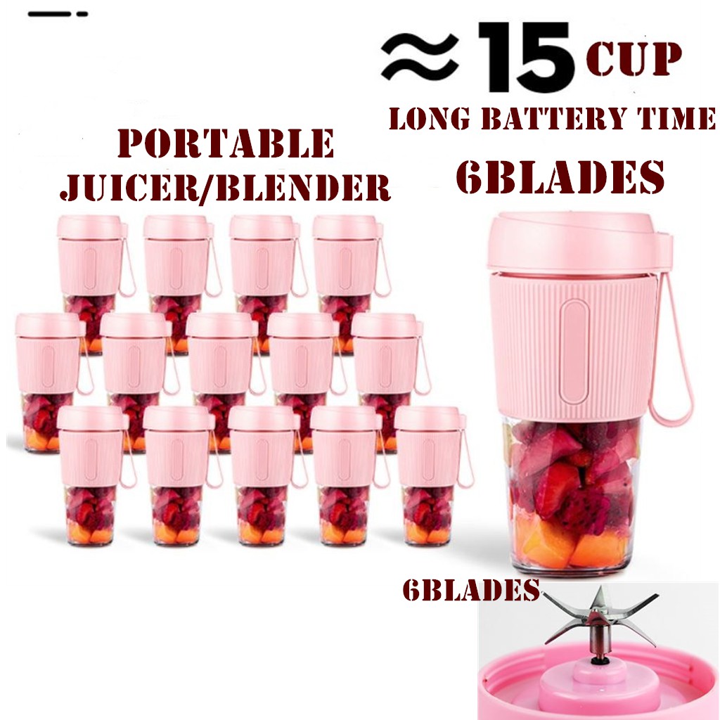 6 Blades Portable Juicer Fruite Blender Shopee Singapore