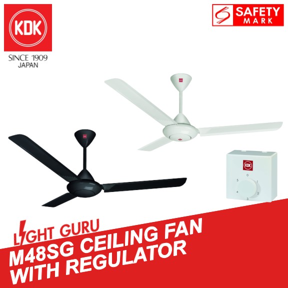 KDK M48SG Ceiling Fan with Regulator (Solid performer and Cheapest KDK