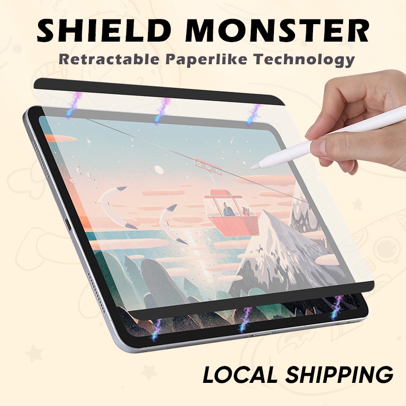 ShieldMonster Retractable Paperlike iPad Screen Protector For