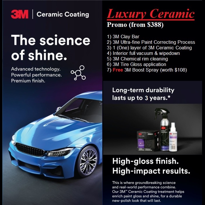 3M Ceramic Coating LUXURY Ceramic (Lasts up to 3 years*) Shopee Singapore