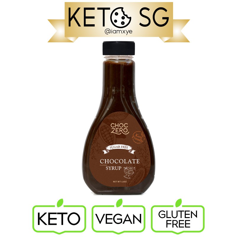ChocZero Keto Sugar Free Chocolate Syrup Gluten Free Vegan Low Carb