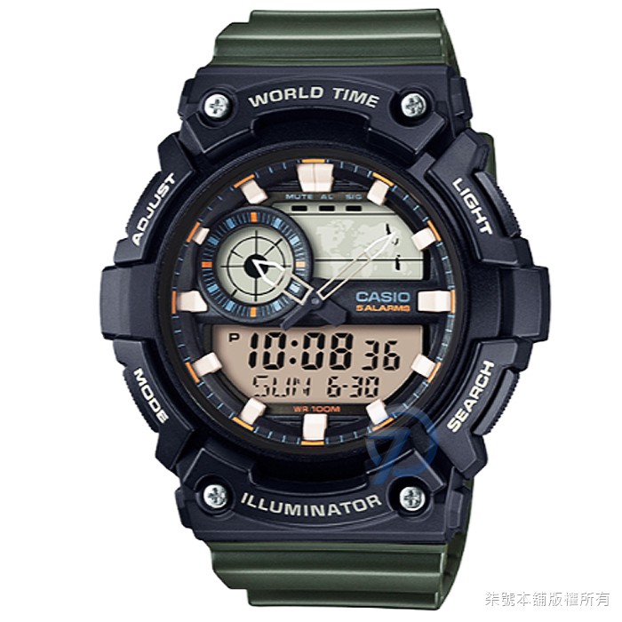 (casio) Casio Dual Display Time Zone Electronic Tape Watch