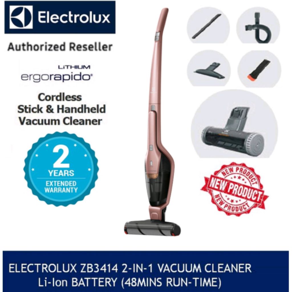 Electrolux Allergy Ergorapido 2in1 Cordless Vacuum Cleaner (Soft Pink