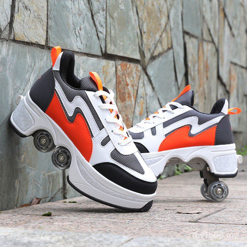 DWAnglut convertible shoes heelys fourwheel adult skates dualpurpose
