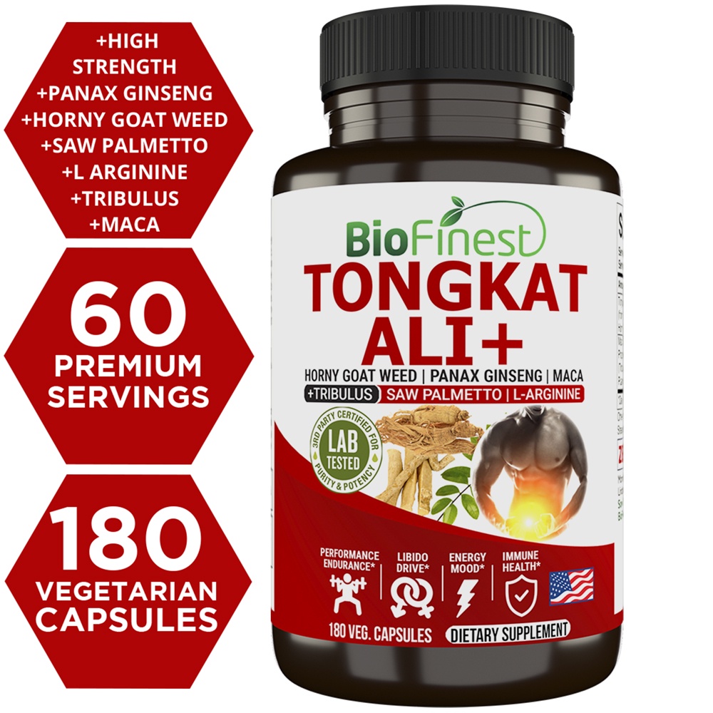 Biofinest Tongkat Ali 500mg Maca Horny Goat Weed Panax Ginseng