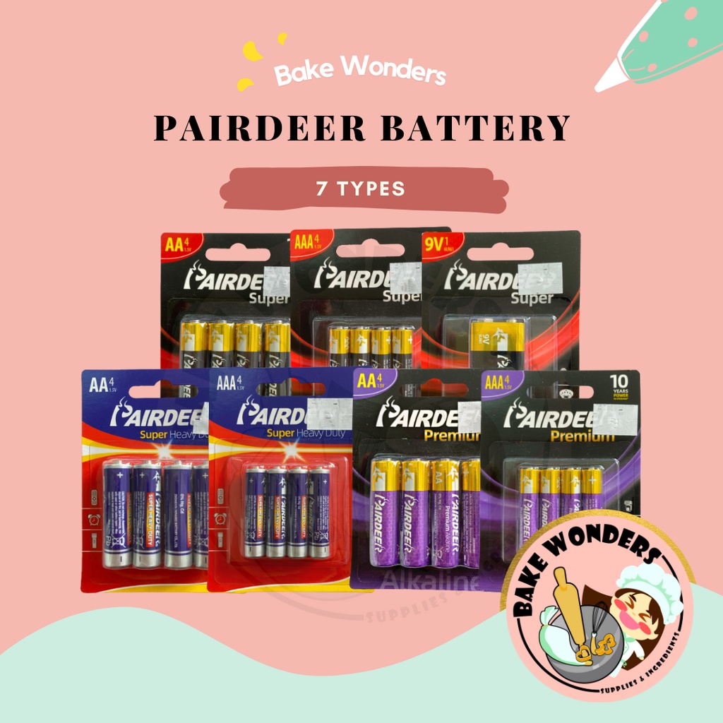 PAIRDEER Battery/Super Alkaline/Super Heavy Duty/Premium Alkaline / AA