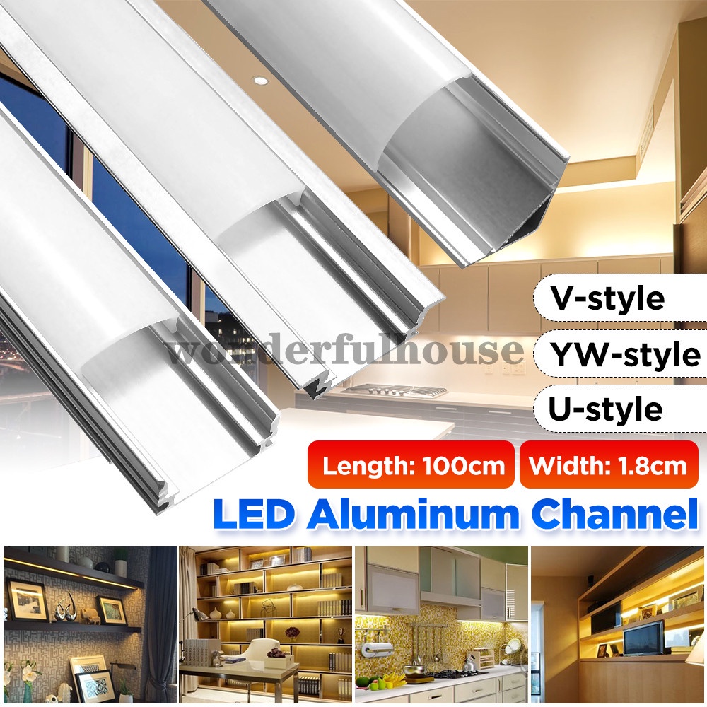 100cm U/V/YW LED Aluminium Channel Holder Corner Connector for LED