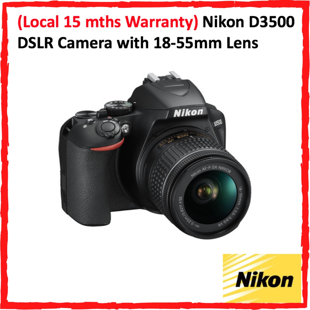 (Local 15 mths Warranty) Nikon D3500 DSLR Camera with 1855mm Lens