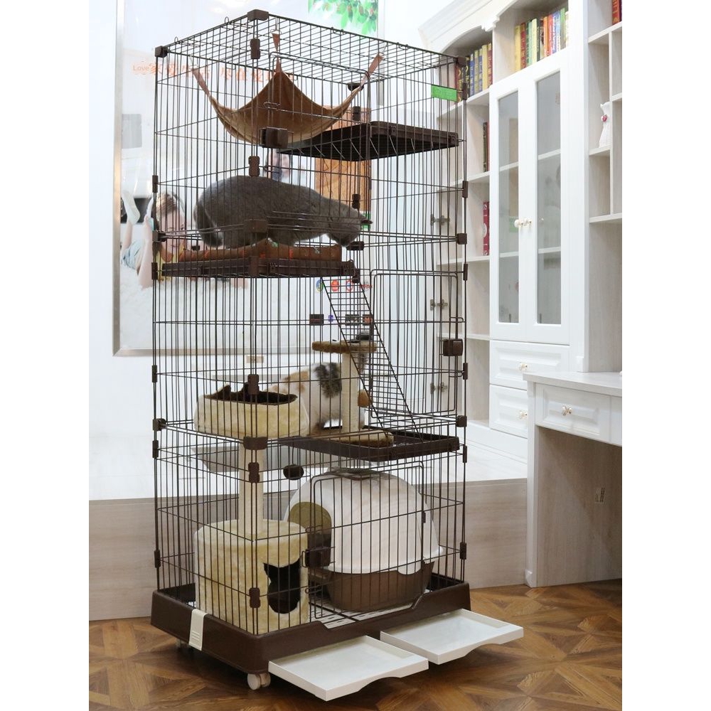 6 Li Luxury Cat Cage Cat Villa Cat Double Two Or Three Storey Large