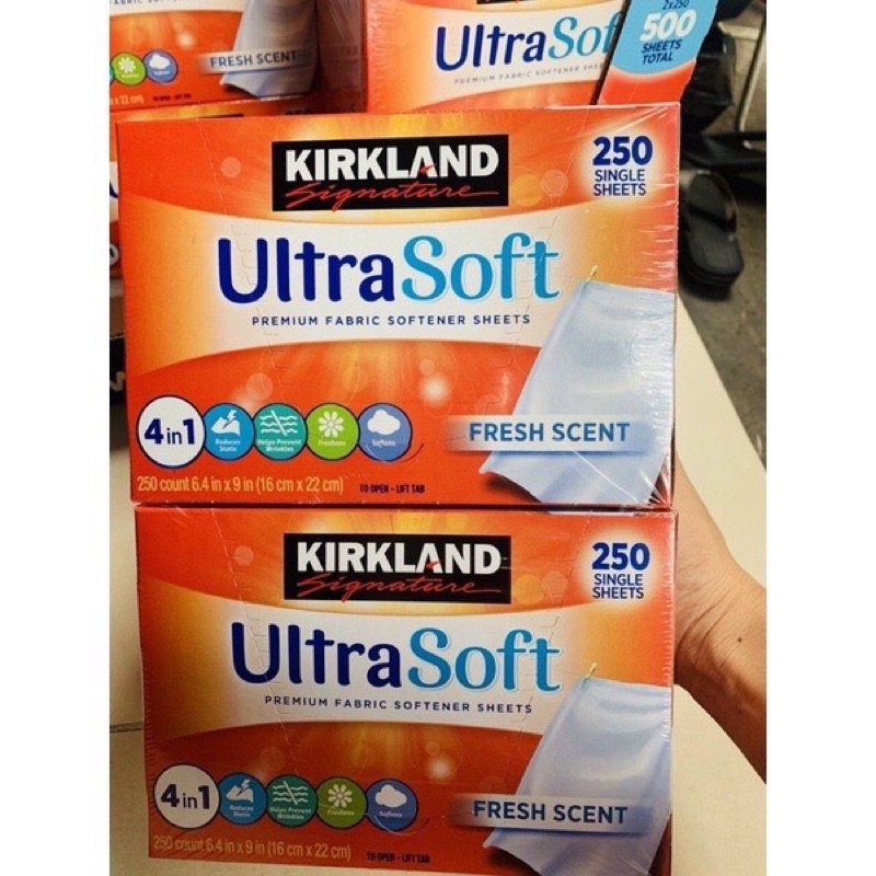Kirkland Fabric Softener Clothes Fragrant Paper 500 American Sheets