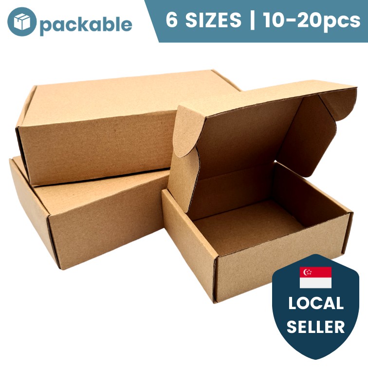 Kraft Mailer Boxes / Courier Box / Corrugated Cardboard Box 6 Sizes