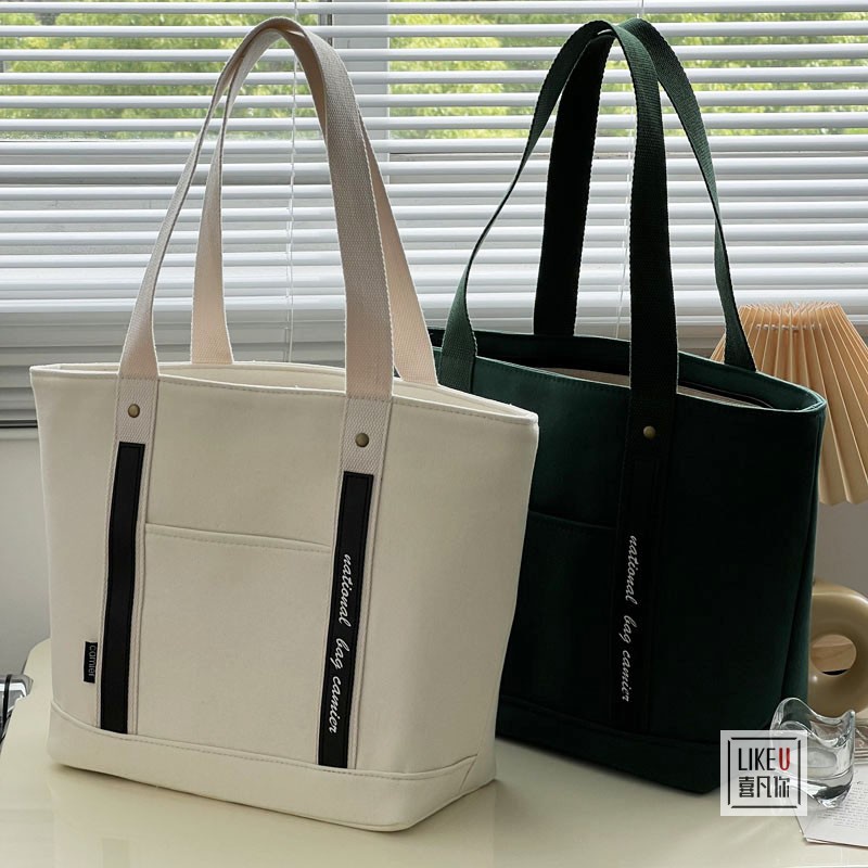 Japanese tote bag with zipper gentlewoman canvas tote bag laptop bags