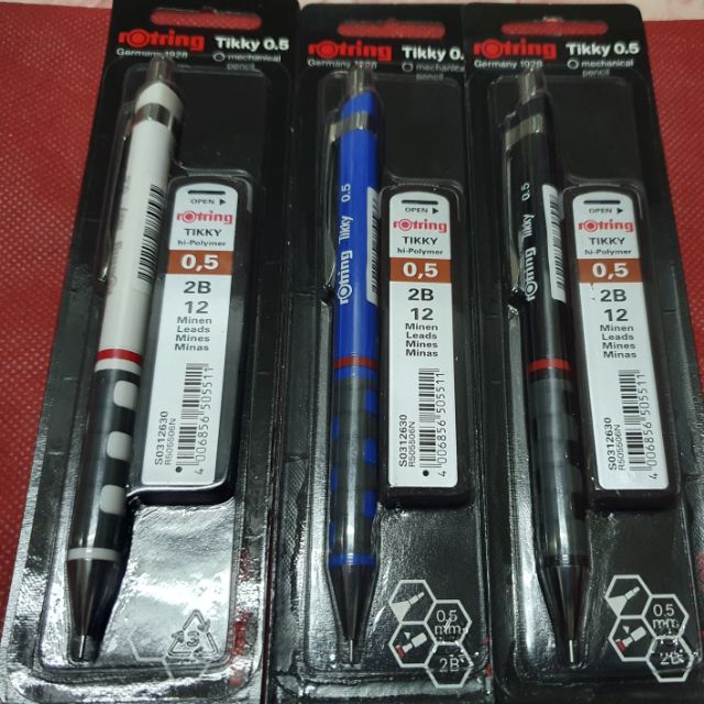 Mechanical pencil with Rotring Tikky lead (assorted colors) Shopee