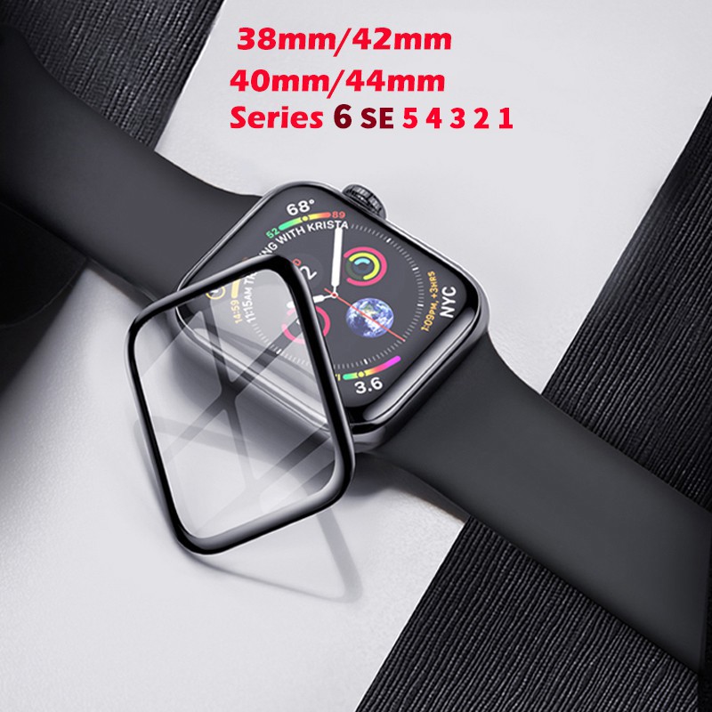 Apple Watch 6 44mm Tempered Glass Full Cover Screen Protector For
