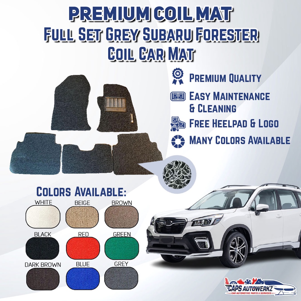 Premium Customized Single Color Coil Car Mats Subaru Forester(PM US CAR