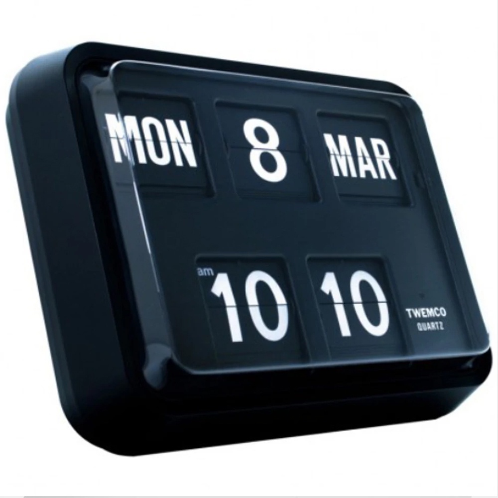 Twemco BQ17 Flip Clock Black Shopee Singapore