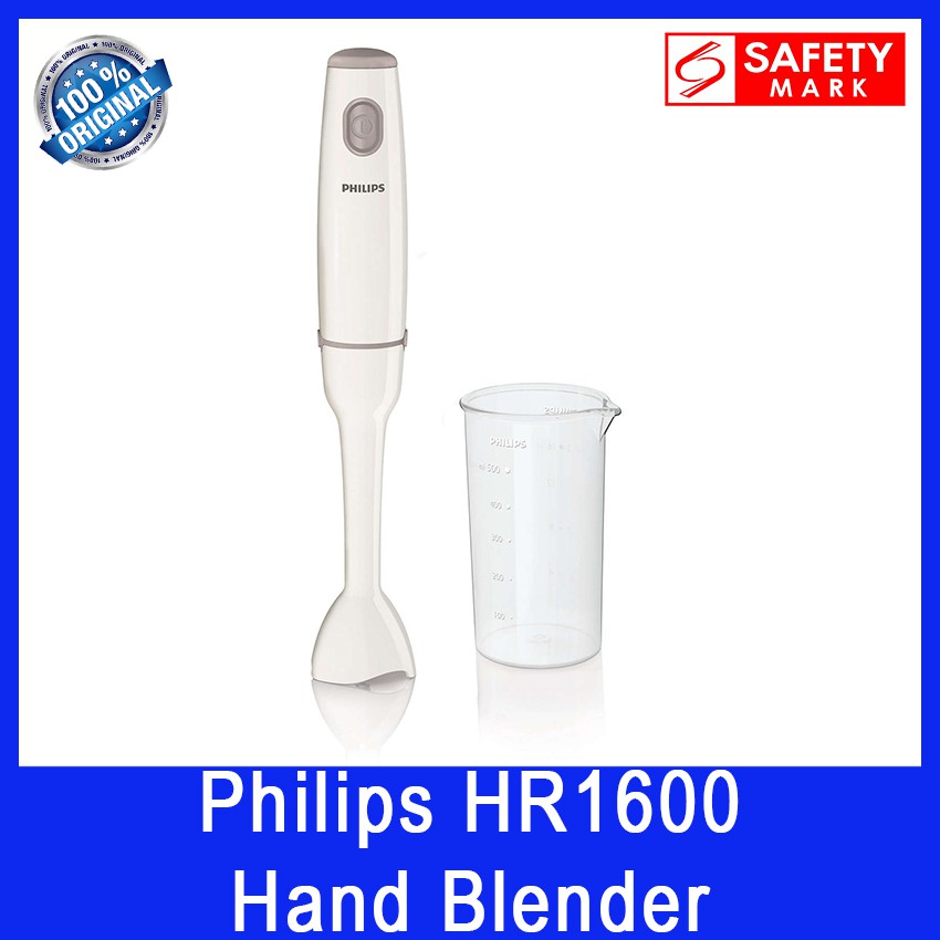 Philips HR1600 Hand Blender. 550W. Plastic Bar. 1 Speed. Single Switch. Safety Mark Approved. 1