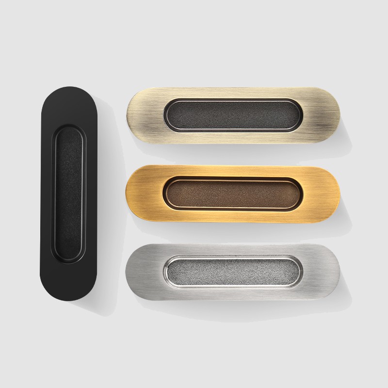 Hidden Door Handles Zinc Alloy Recessed Pull Sliding Door Handles