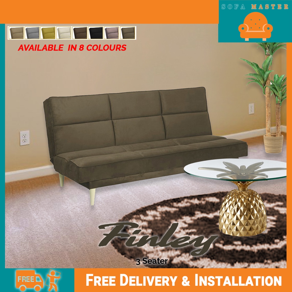 Sofa Master Finley 3 Seater Leather/ Fabric Sofa Bed in 8 Colours