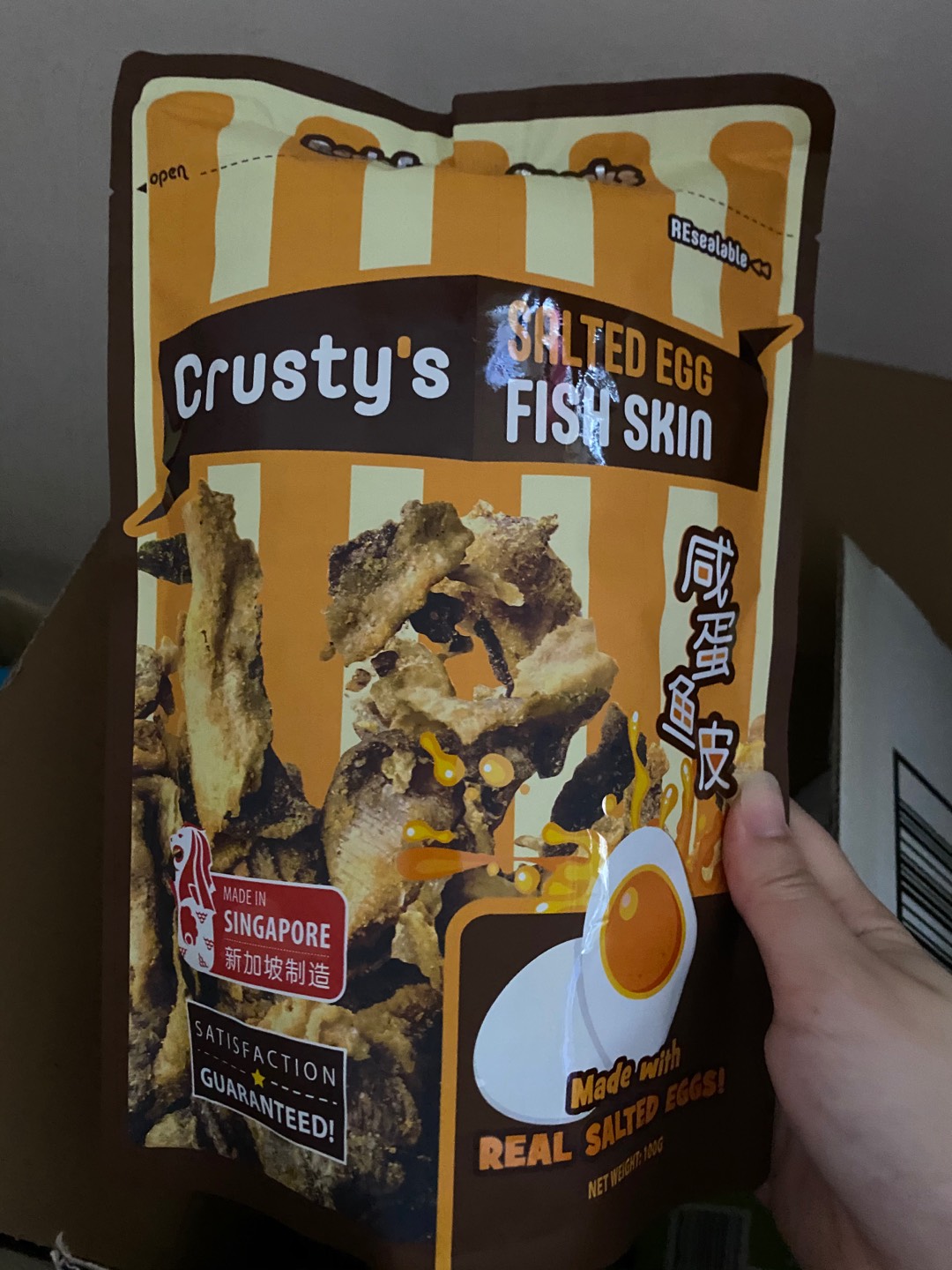 Crusty's Salted Egg Fish Skin (100g Packet) Shopee Singapore