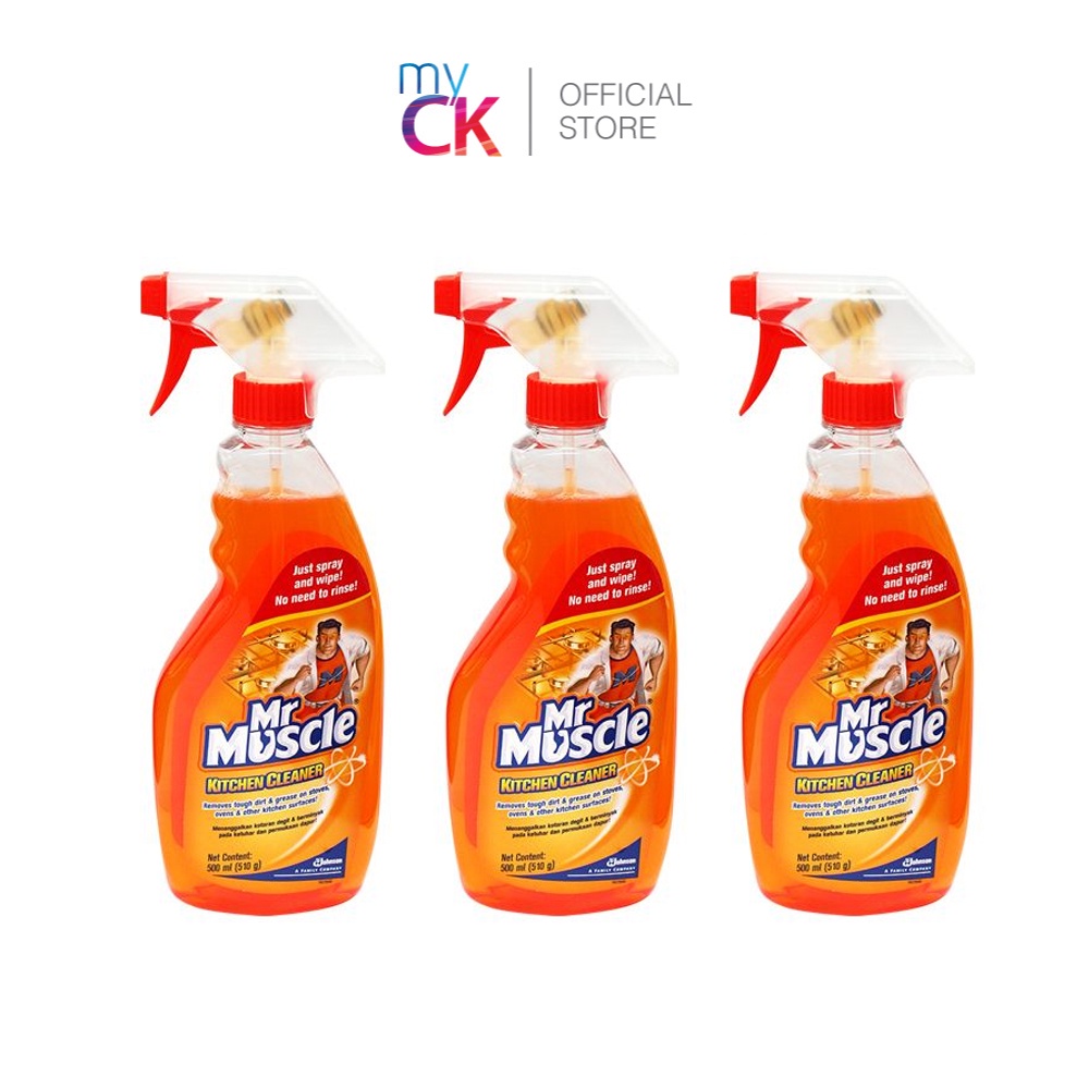 (Bundle of 3) Mr Muscle Kitchen Cleaner 5 in1 Orange/Lemon 500ml