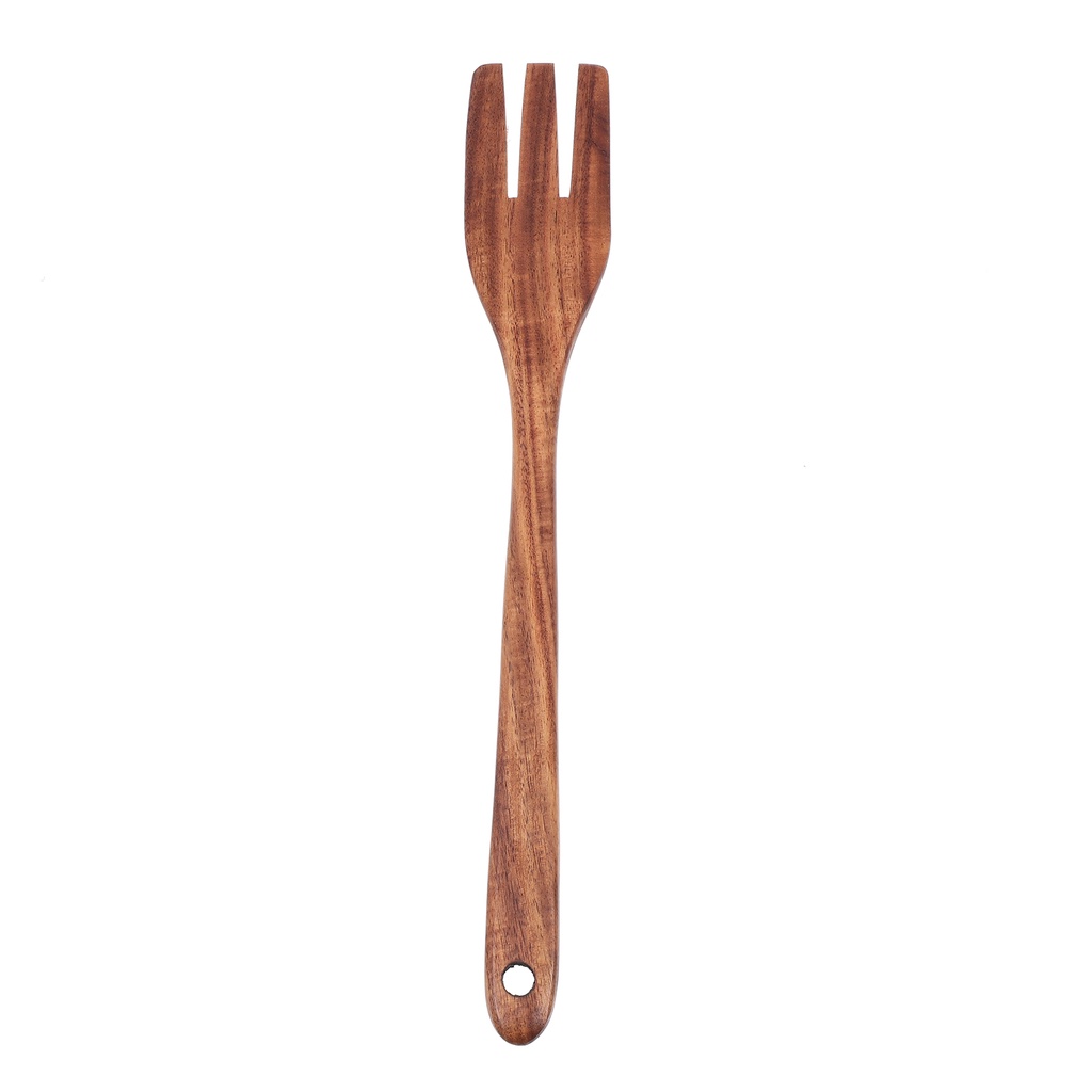 Wooden Kitchenware Handheld Wooden Buffet Fork Hotel Salad Stirring