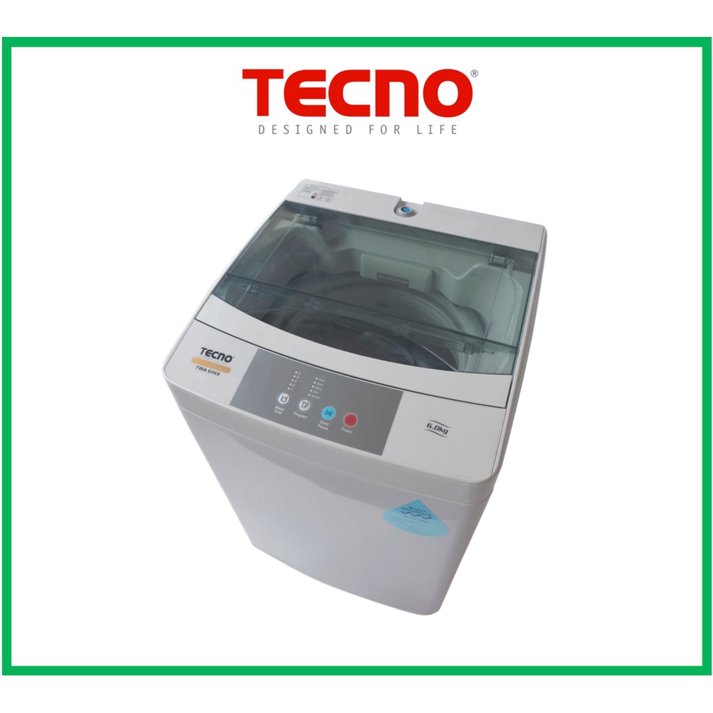 TECNO 6.0kg TWA 6068 Top Load Fully Automatic Washer / Washing Machine