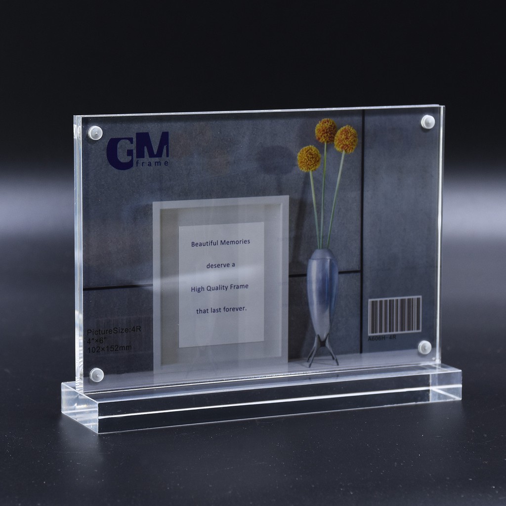 Acrylic "T" Stand Landscape Frame Photo Frame 4R6R Shopee Singapore