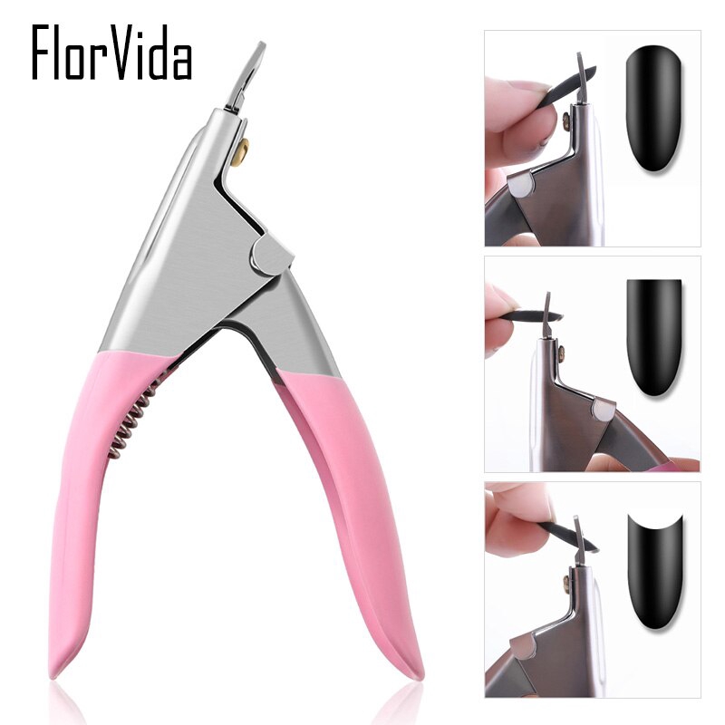 UShaped False Nails Tips Scissors Design For Nail Art Long Fake Nail