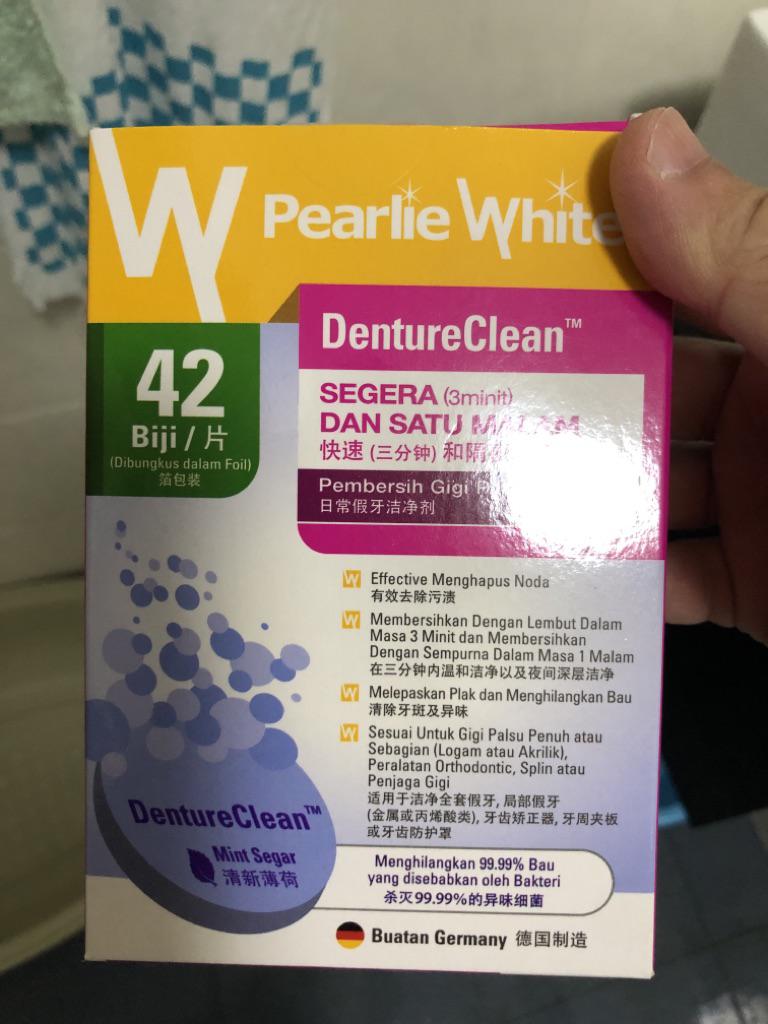 Pearlie White DentureClean Denture Cleansing Tablets 42s Shopee Singapore